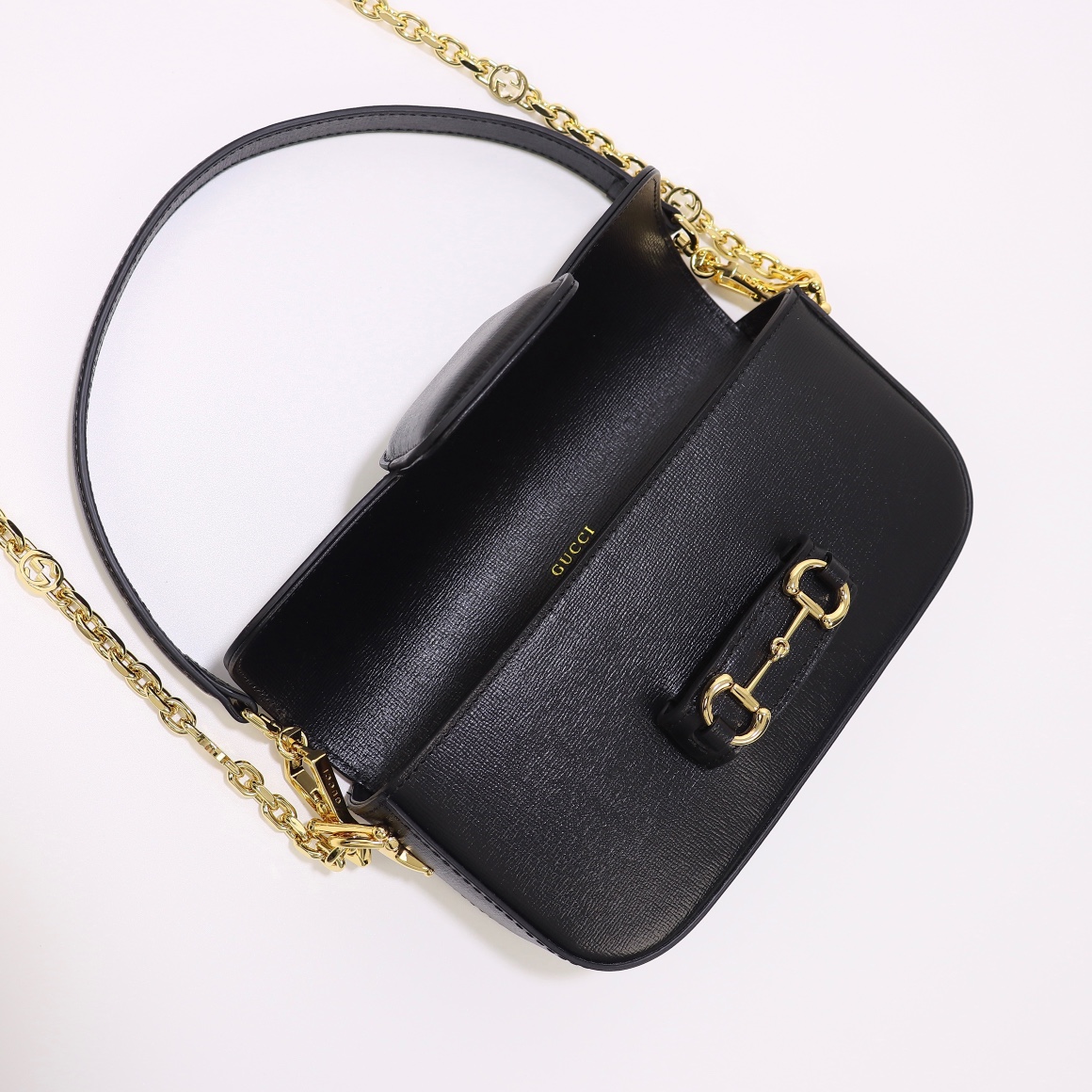 Bagsaaa Gvc*1 Horsebit 1955 Shoulder bag in black - W24cm x H13cm x D5.5cm