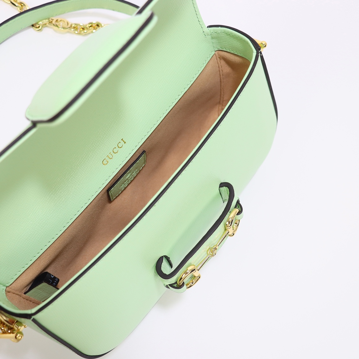 Bagsaaa Gvc*1 Horsebit 1955 Shoulder bag in lighter green - W24cm x H13cm x D5.5cm