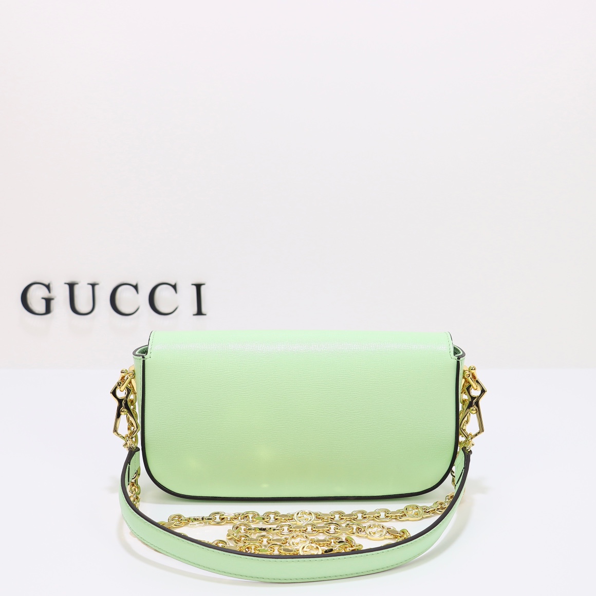 Bagsaaa Gvc*1 Horsebit 1955 Shoulder bag in lighter green - W24cm x H13cm x D5.5cm