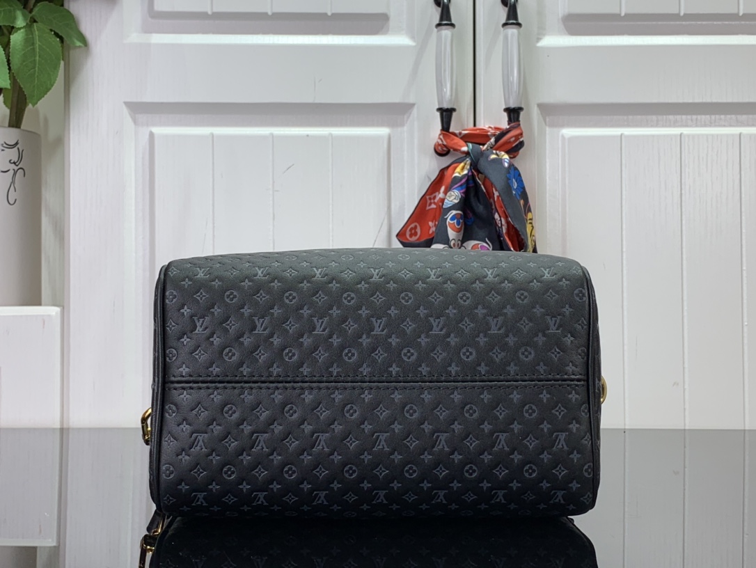 Bagsaaa L0vis Vvtt0n Speedy Bandoulière 20 in black calfskin - 20.5 x 13.5 x 12 cm