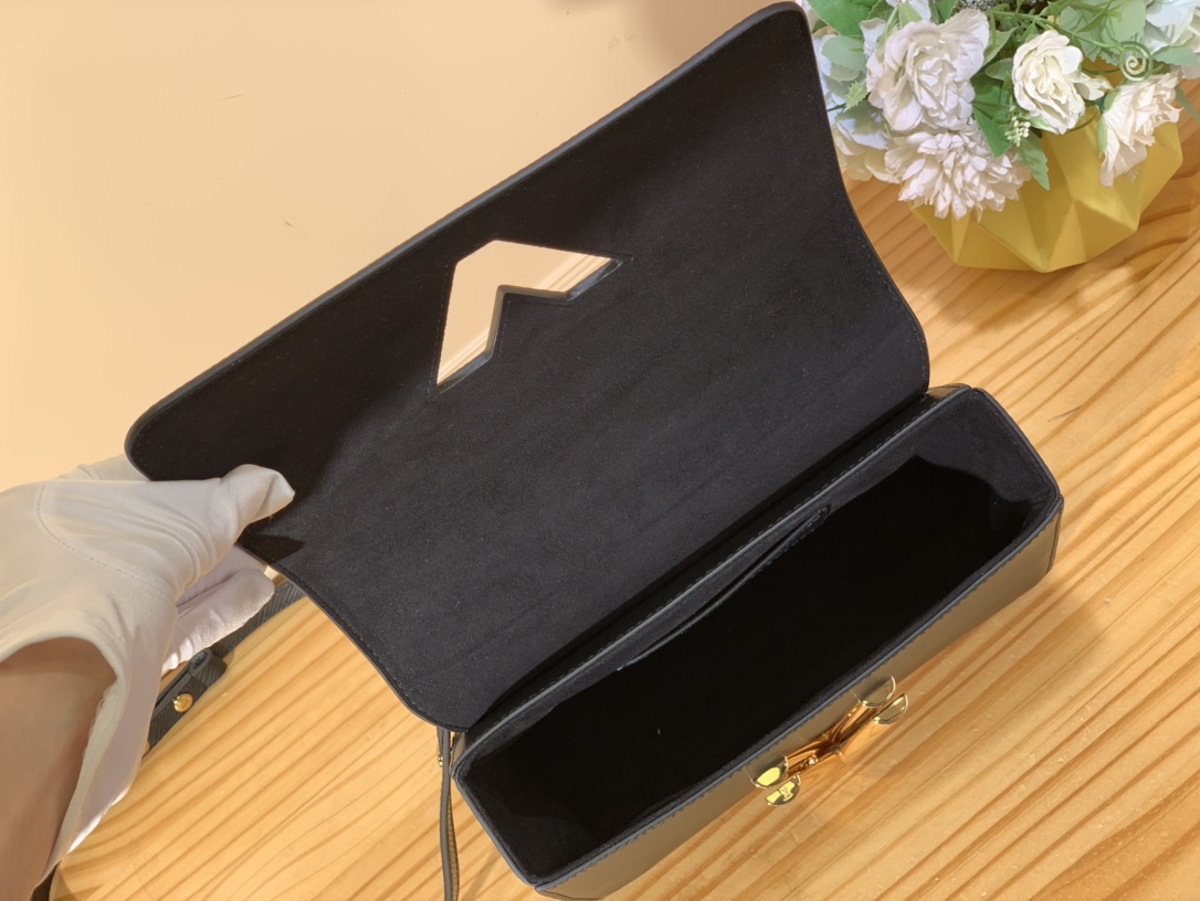 Bagsaaa L0vis Vvtt0n Twist MM Bag Black Epi grained - 23 x 17 x 9.5 cm