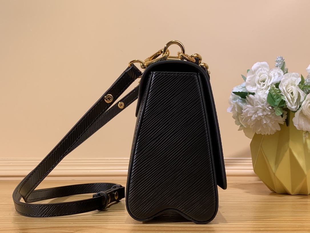 Bagsaaa L0vis Vvtt0n Twist MM Bag Black Epi grained - 23 x 17 x 9.5 cm