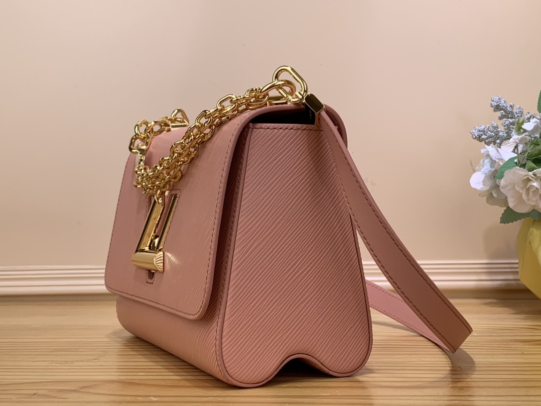 Bagsaaa L0vis Vvtt0n Twist PM Bag Epi grained with charm gold strap - 19 x 15 x 9cm