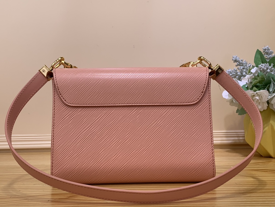 Bagsaaa L0vis Vvtt0n Twist PM Bag Epi grained with charm gold strap - 19 x 15 x 9cm