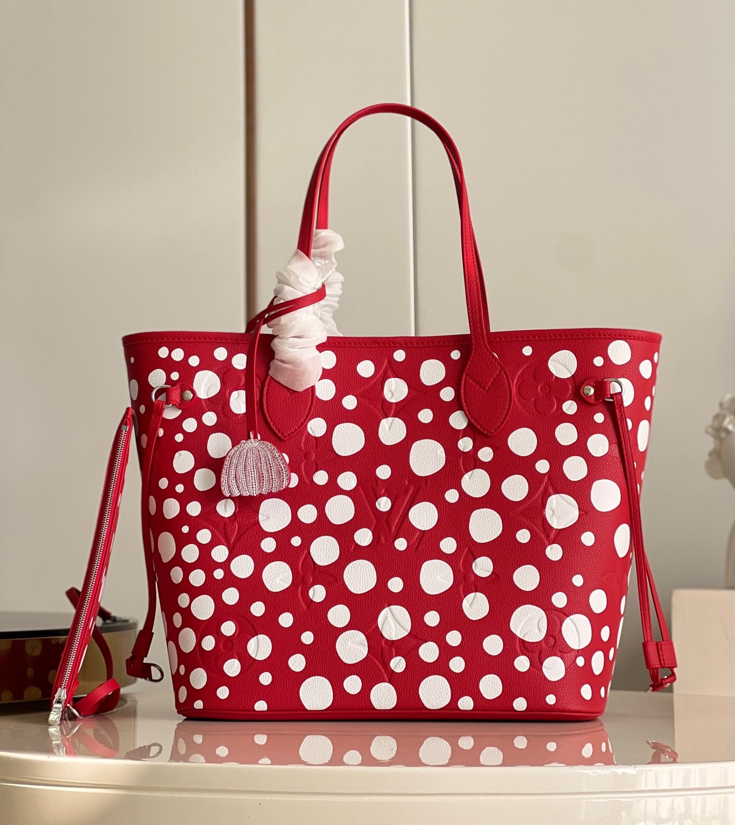 Bagsaaa L0vis Vuiton Neverfull YK MM Red - 31 x 28 x 14 cm