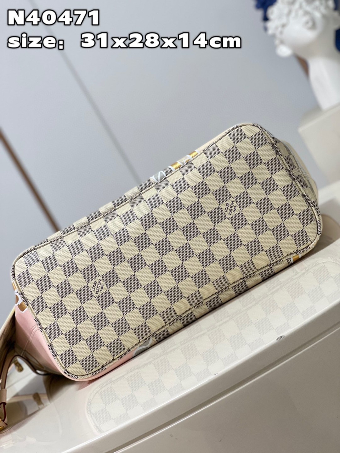 Bagsaaa L0vis Vvtt0n Neverfull MM Damier Azur coated canvas N40471 - 31 x 28 x 14 cm