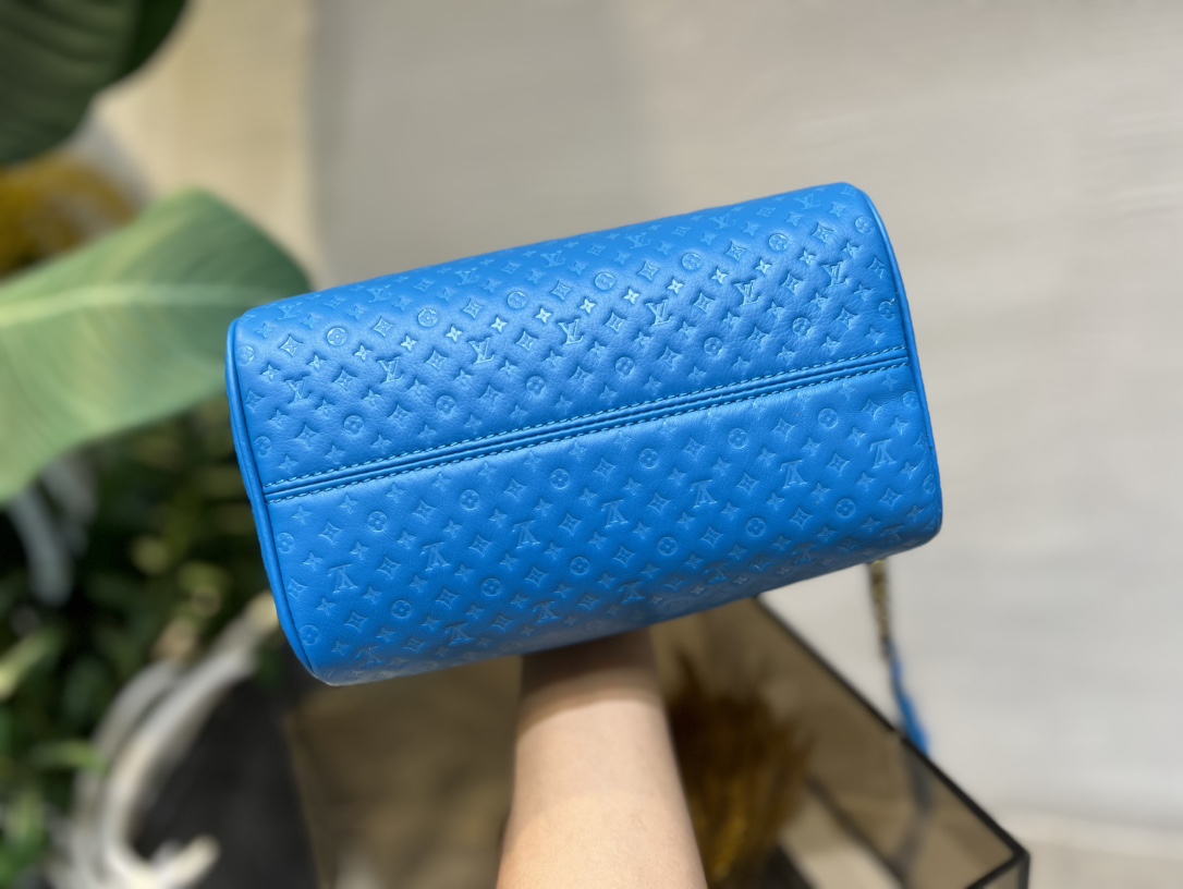Bagsaaa L0vis Vvtt0n Speedy Bandoulière 20 in blue calfskin - 20.5 x 13.5 x 12 cm
