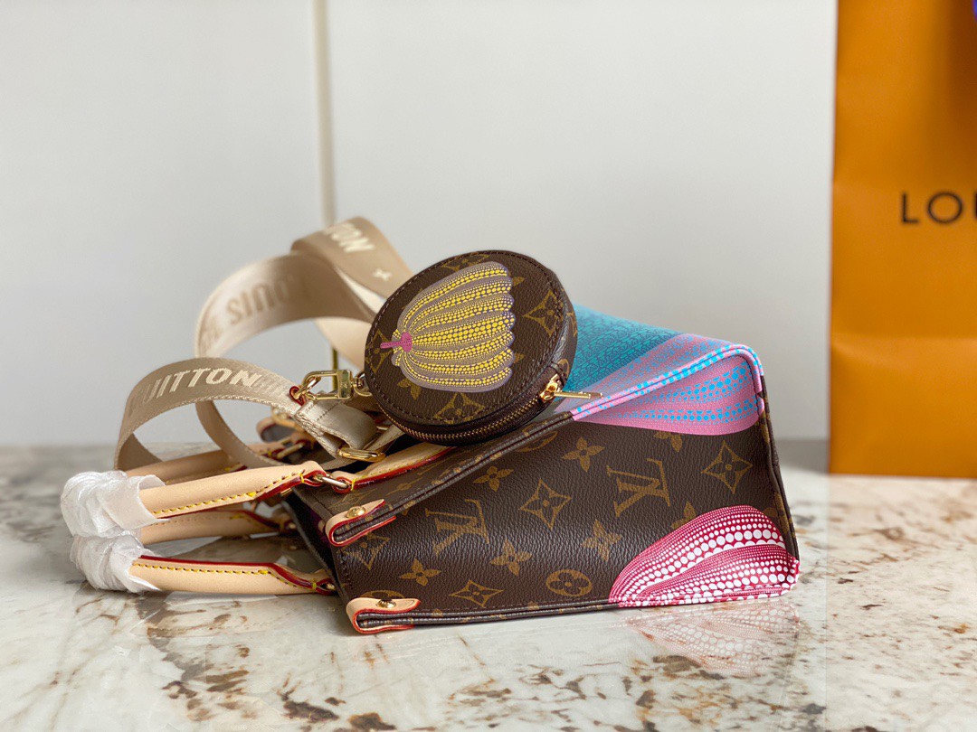Bagsaaa L0vis Vvtt0n Onthego PM LV x YK with pumpkin pattern - 25x19x11.5cm