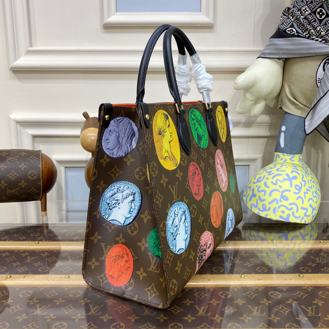 Bagsaaa L0vis Vvtt0n Onthego MM Fornasetti- 35 x 27 x 14 cm