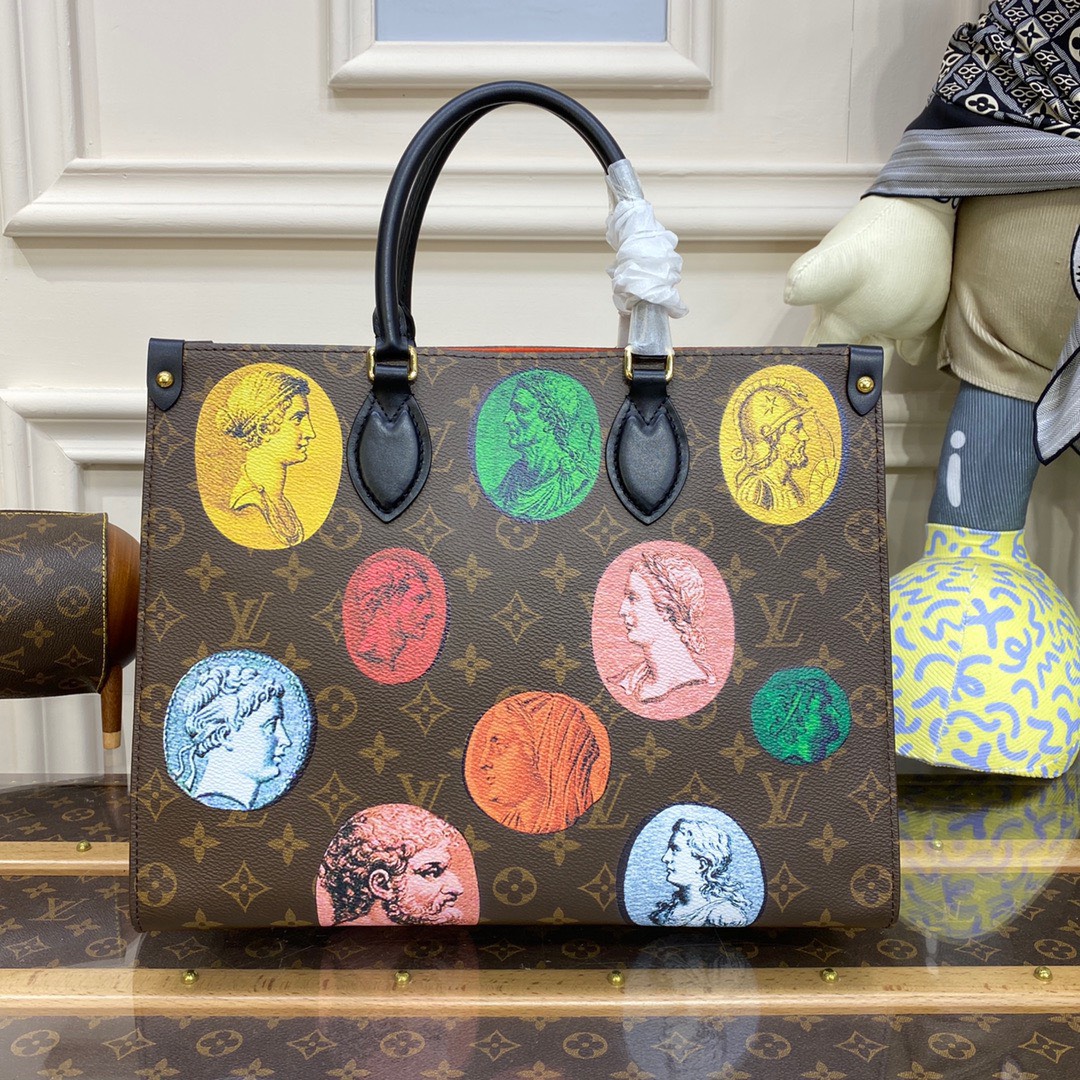 Bagsaaa L0vis Vvtt0n Onthego MM Fornasetti- 35 x 27 x 14 cm