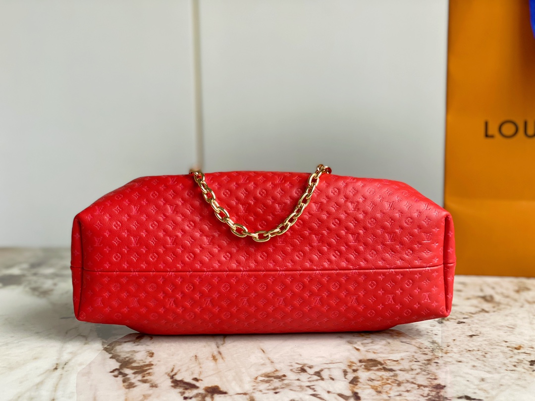Bagsaaa L0vis Vvtt0n Red Calfskin Clutch Bag - 28 x 14 x 10 cm