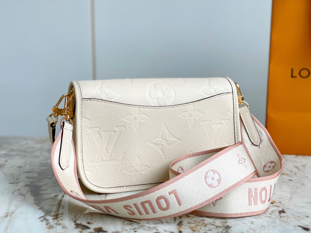 Bagsaaa L0vis Vvtt0n M46388 Diane Satchel Bag Cream - 24 x 16 x 8.5 cm