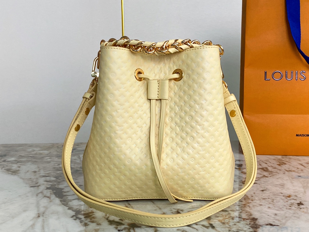 Bagsaaa L0vis Vvtt0n Neonoe BB Yellow Calfskin - 20 x 20 x 13 cm