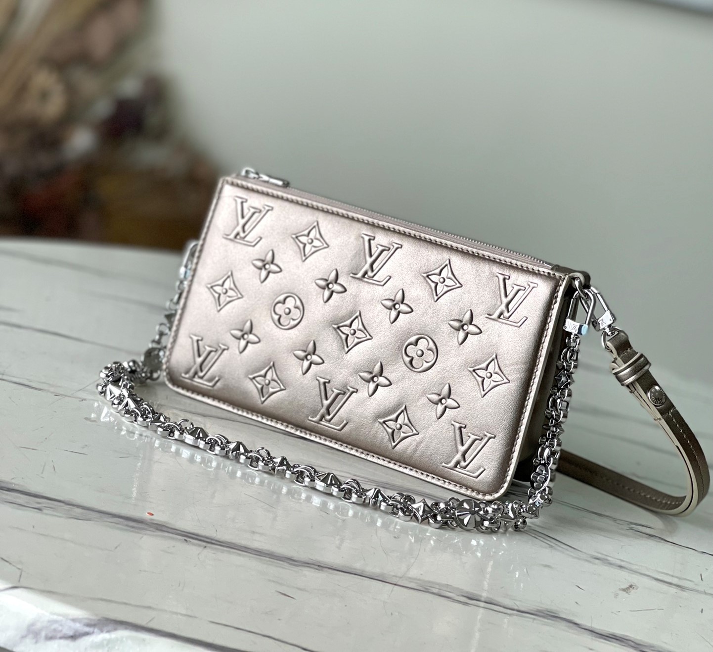 Bagsaaa L0vis Vvtt0n Lexington Pouch Silver - 21.5 x 13 x 5.5 cm