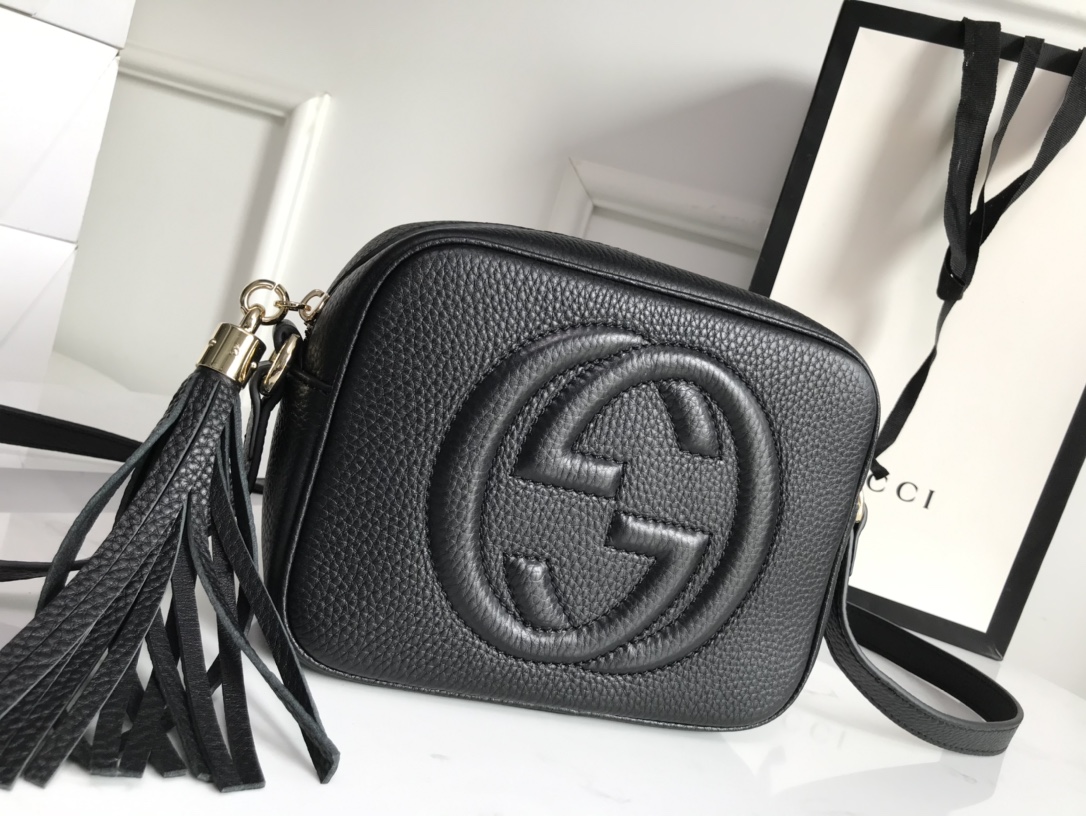 Gvc*1 Women's Shoulder Leather Black Bags 308364