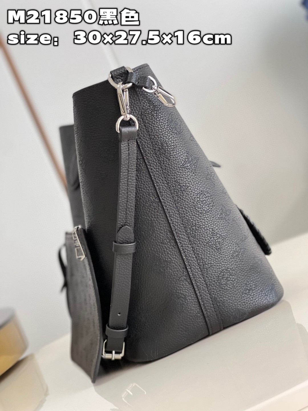 Bagsaaa L0vis Vvtt0n Blossom MM Tote Black Bag - 30 x 27.5 x 16 cm
