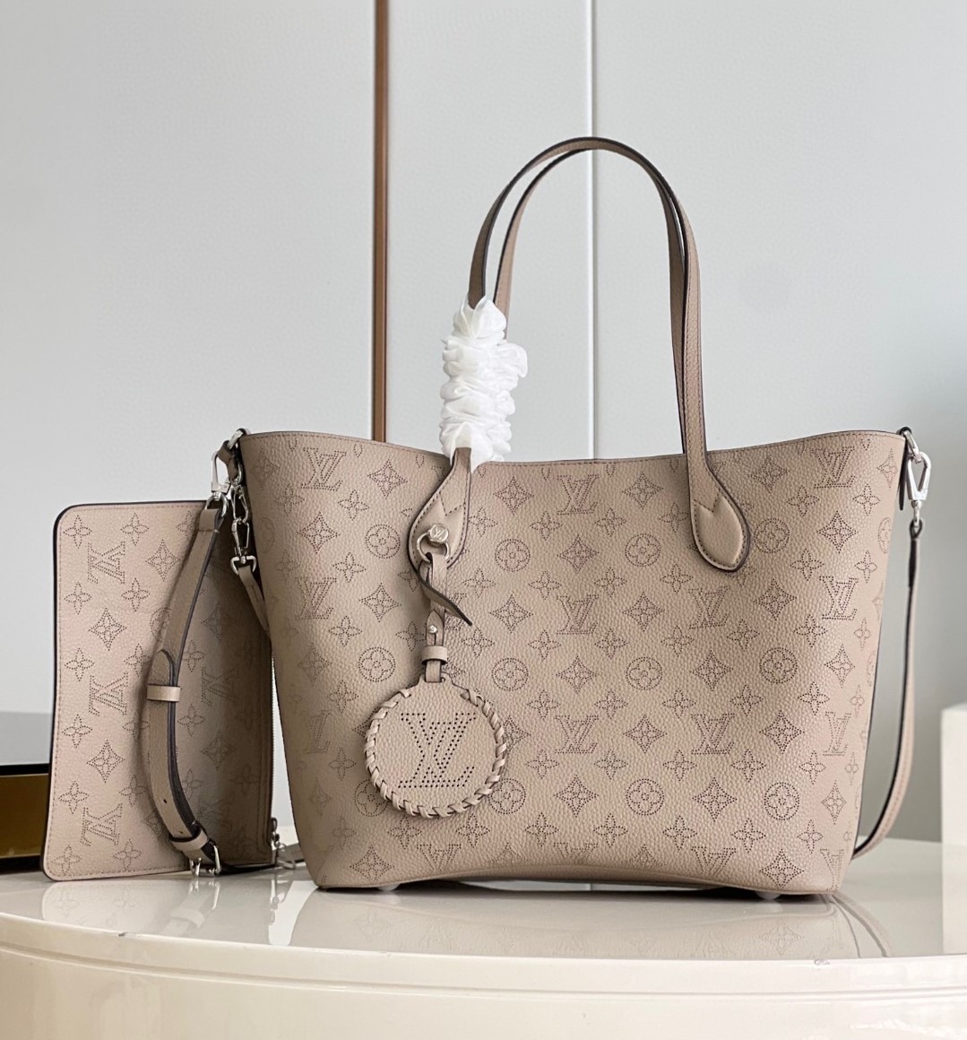 Bagsaaa L0vis Vvtt0n Blossom MM Tote Galet Bag - 30 x 27.5 x 16 cm