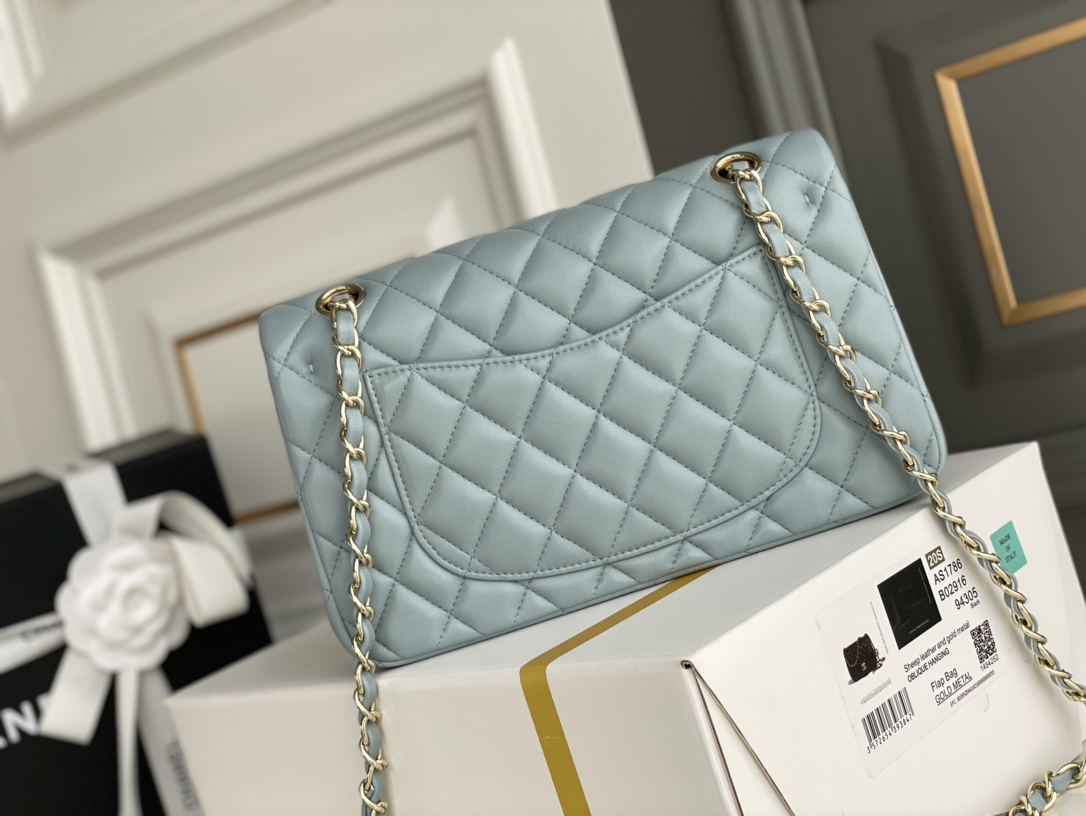 Bagsaaa Ch**el Classic Flap Small Bag in Light Blue - 23cm