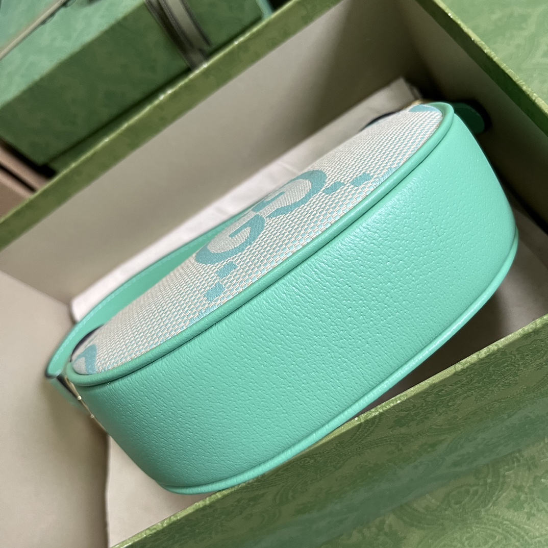 Bagsaaa Gvc*1 Ophidia Mini Jumbo GG shoulder bag green - 19x9.5x5cm