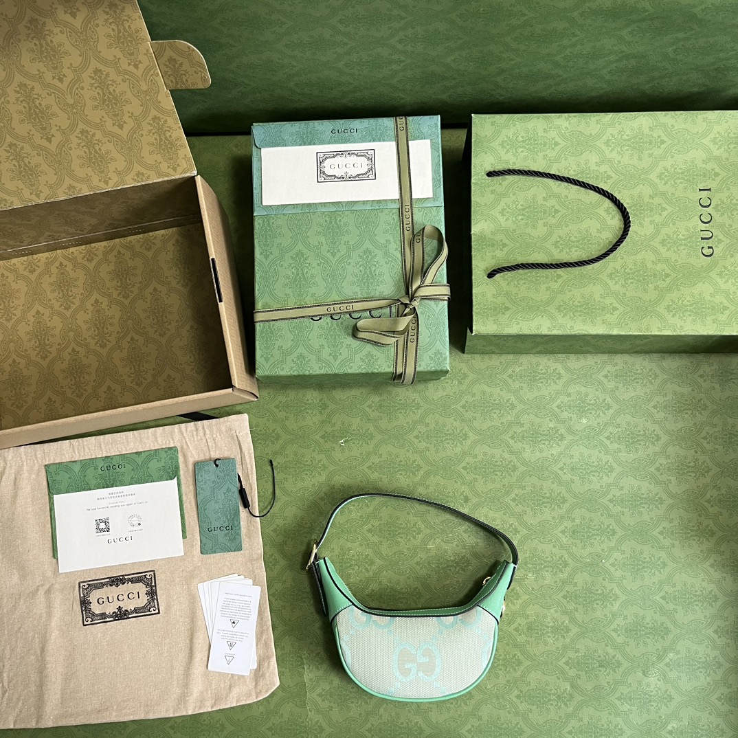 Bagsaaa Gvc*1 Ophidia Mini Jumbo GG shoulder bag green - 19x9.5x5cm