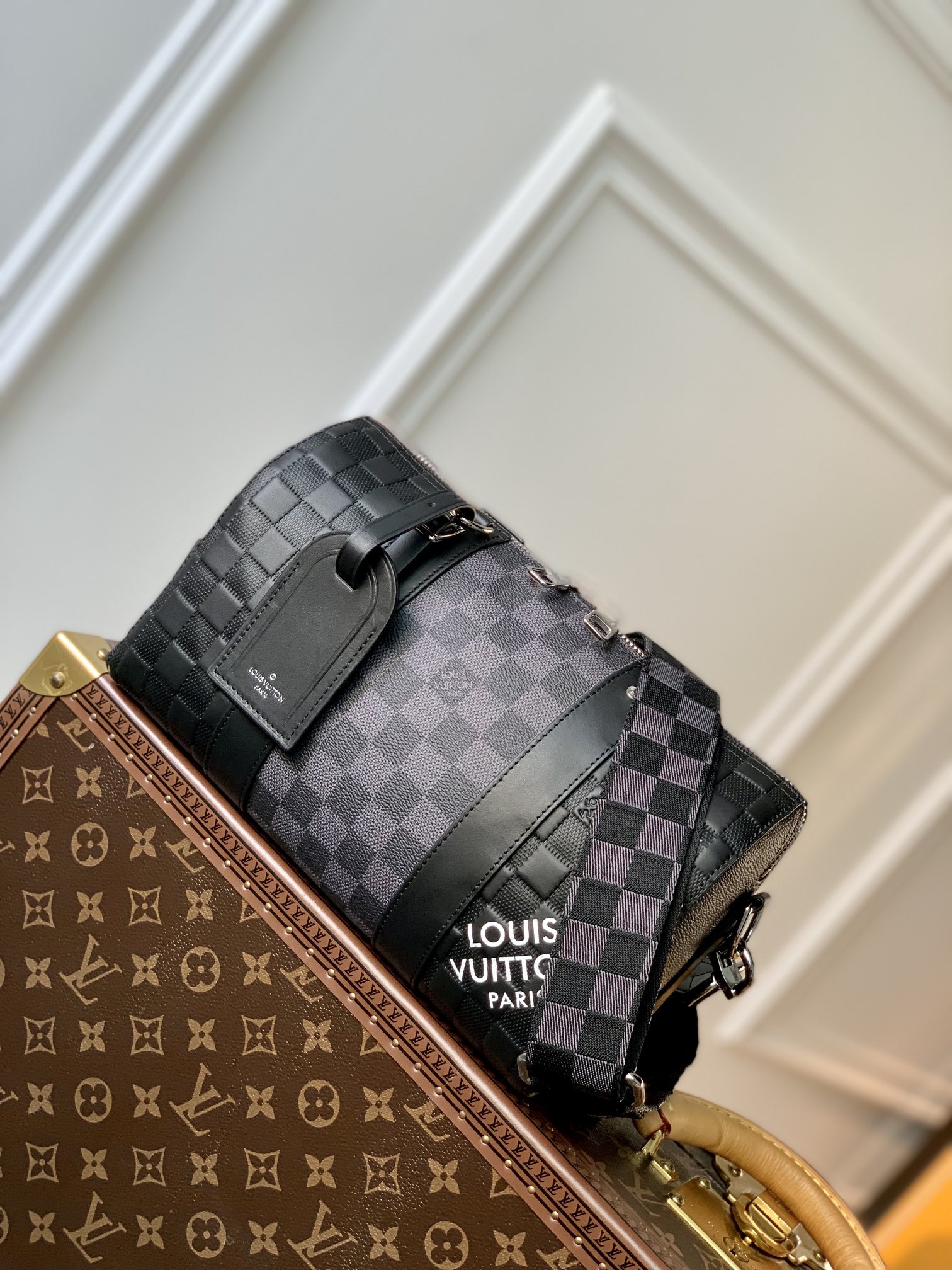 Bagsaaa L0vis Vvtt0n City Keepall Damier Graphite - 27 x 17 x 13cm