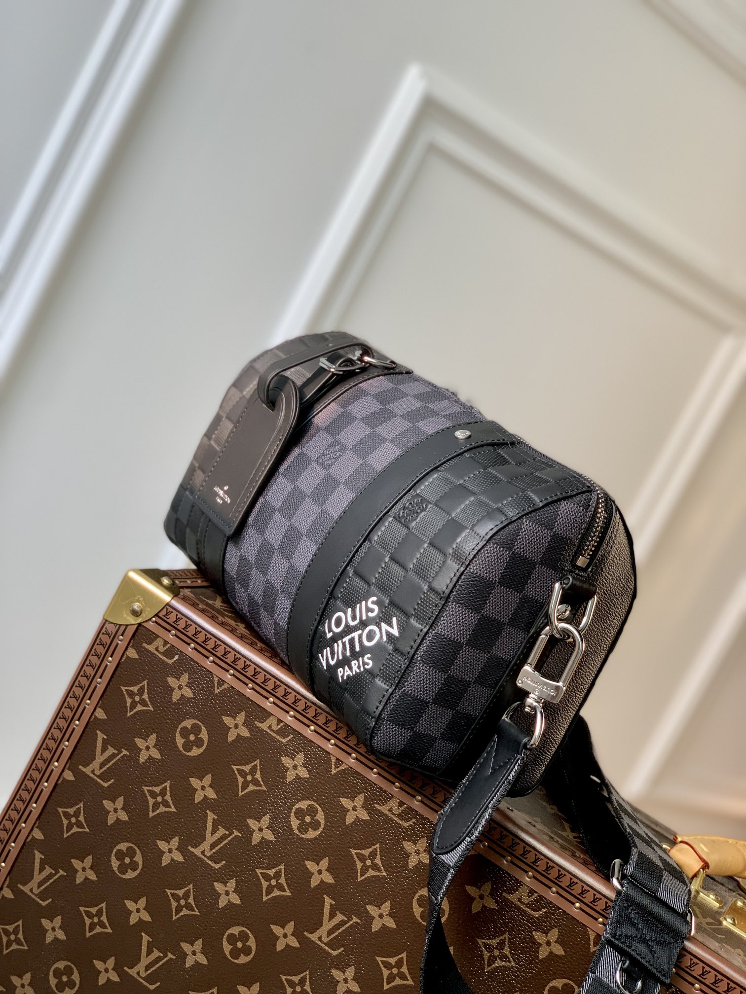Bagsaaa L0vis Vvtt0n City Keepall Damier Graphite - 27 x 17 x 13cm