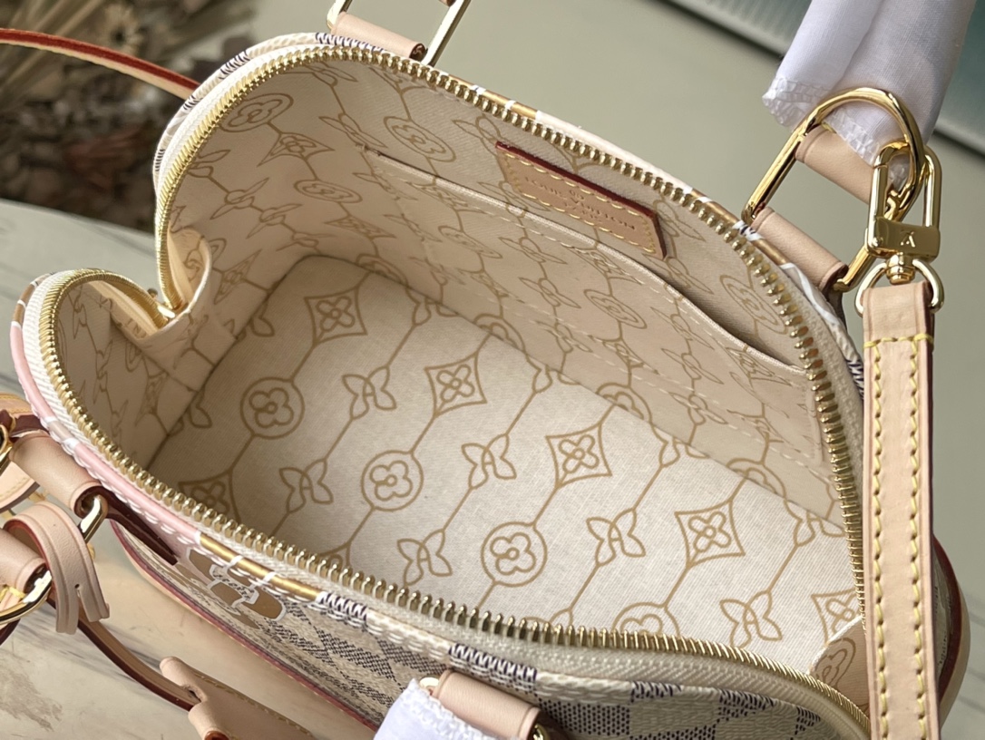 Bagsaaa L0vis Vvtt0n Alma BB Damier Azur Canvas - 23.5 x 17.5 x 11.5 cm