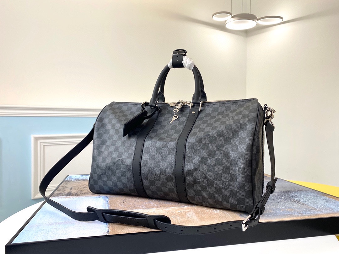 Bagsaaa L0vis Vvtt0n Keepall 45 Damier Graphite - N41418 - 45.0 x 27.0 x 20.0 cm