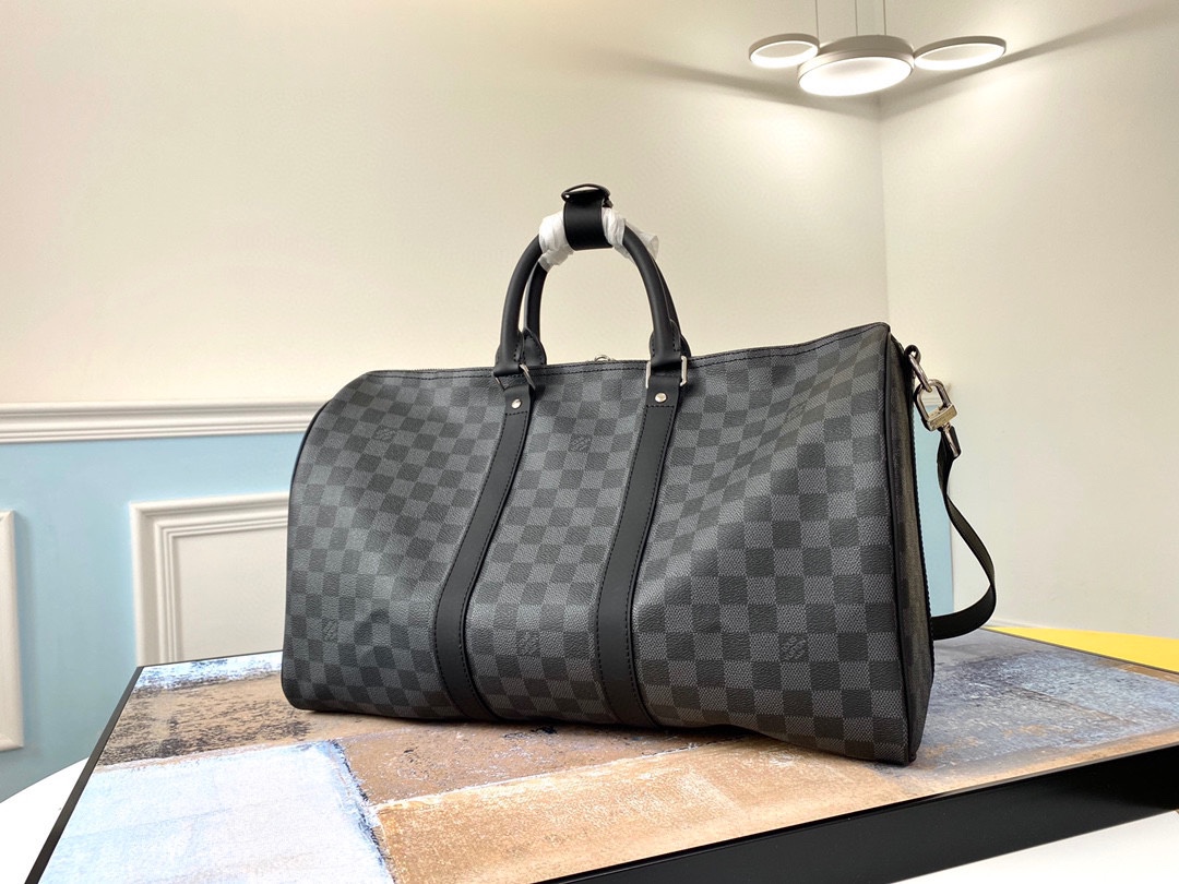 Bagsaaa L0vis Vvtt0n Keepall 45 Damier Graphite - N41418 - 45.0 x 27.0 x 20.0 cm