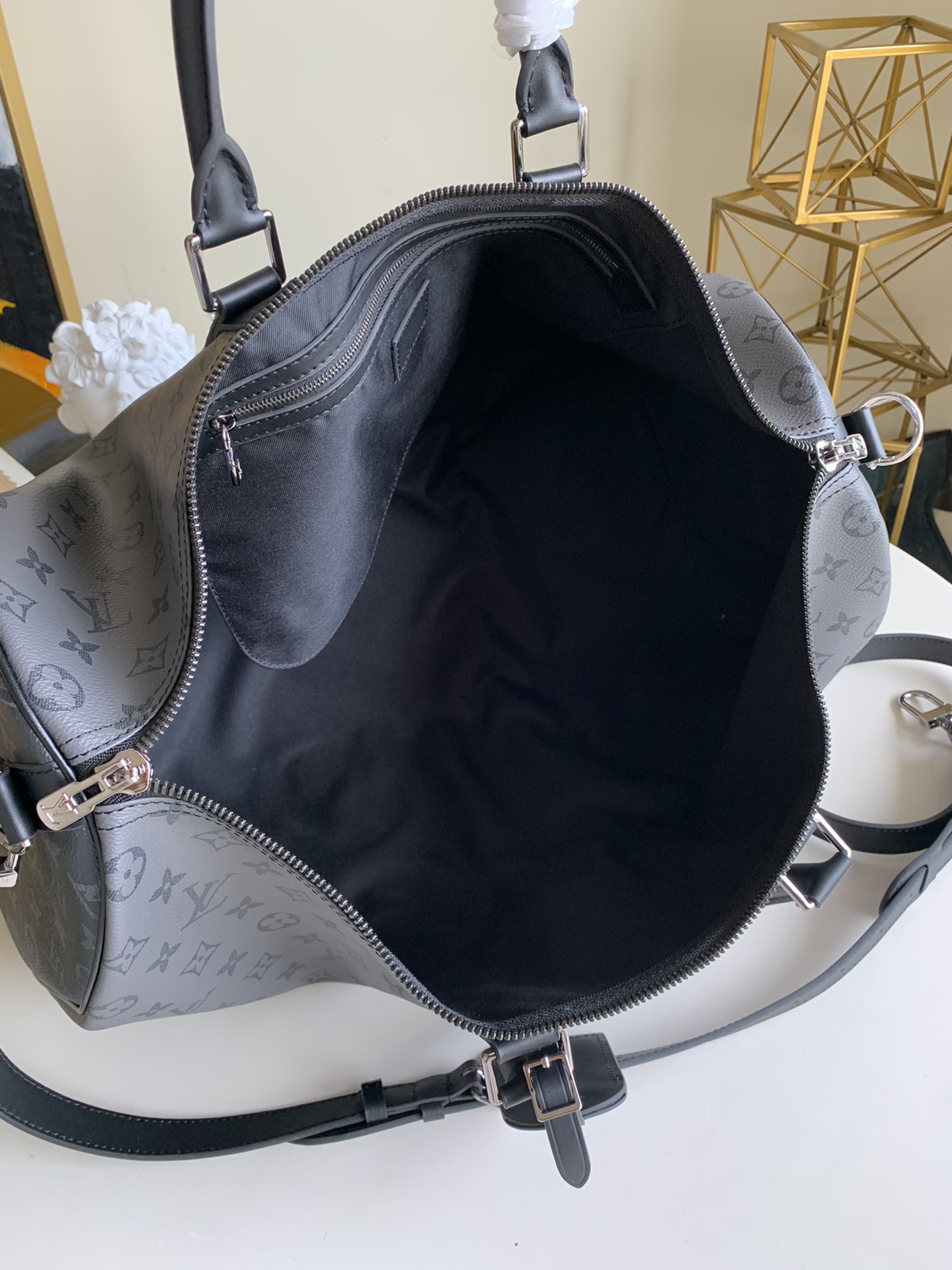 Bagsaaa L0vis Vvtt0n Keepall Bandoulière 50 Monogram Eclipse Reverse - 50.0 x 29.0 x 23.0 cm