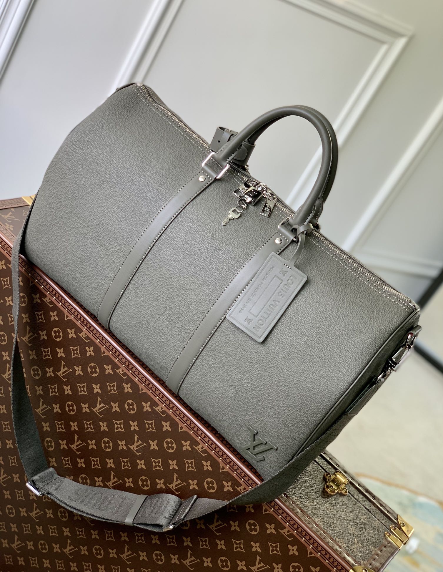 Bagsaaa L0vis Vvtt0n Keepall Bandoulière 50 Aerogram Dark Green - 50 x 29 x 23 cm
