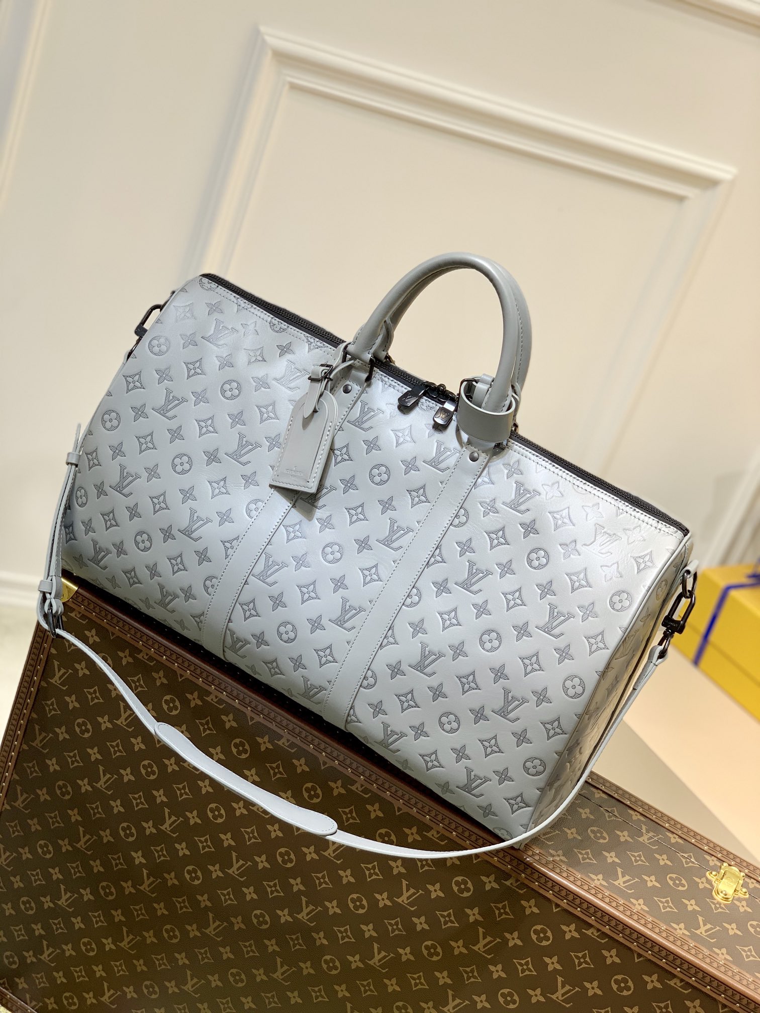 Bagsaaa L0vis Vvtt0n Keepall Monogram Grey - 50 x 29 x 23 cm