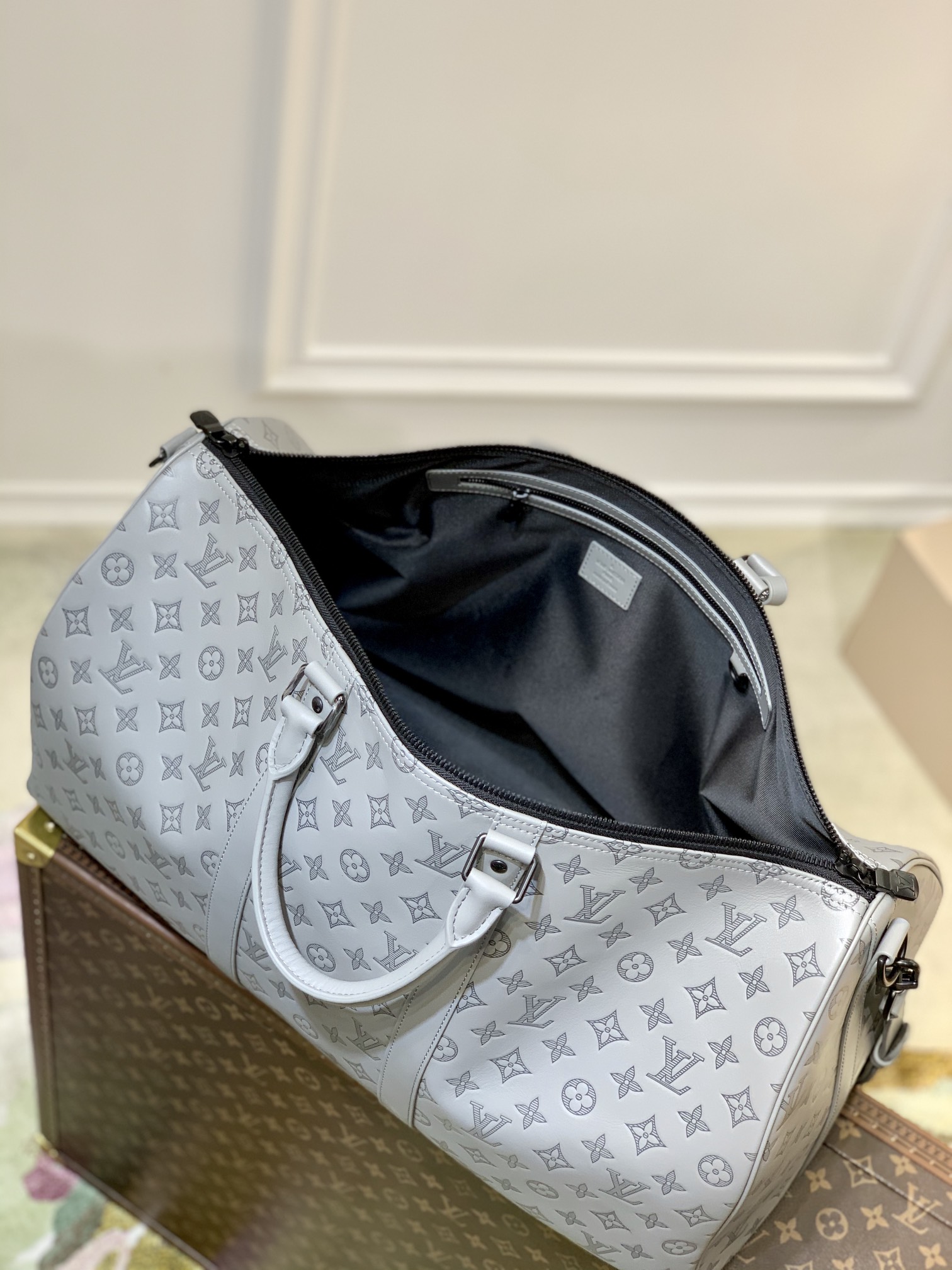 Bagsaaa L0vis Vvtt0n Keepall Monogram Grey - 50 x 29 x 23 cm