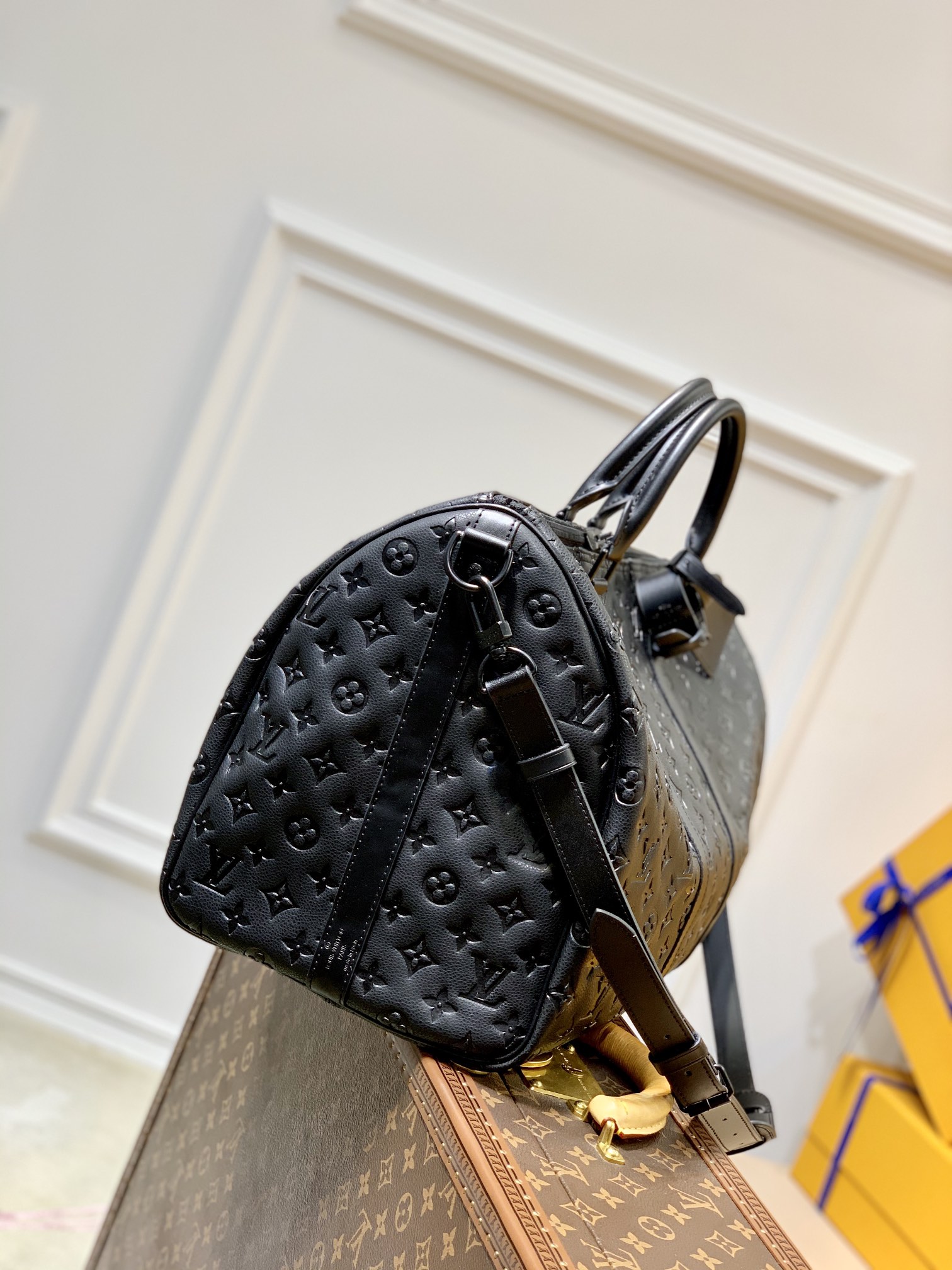 Bagsaaa L0vis Vvtt0n Keepall Monogram Black - 50 x 29 x 23 cm