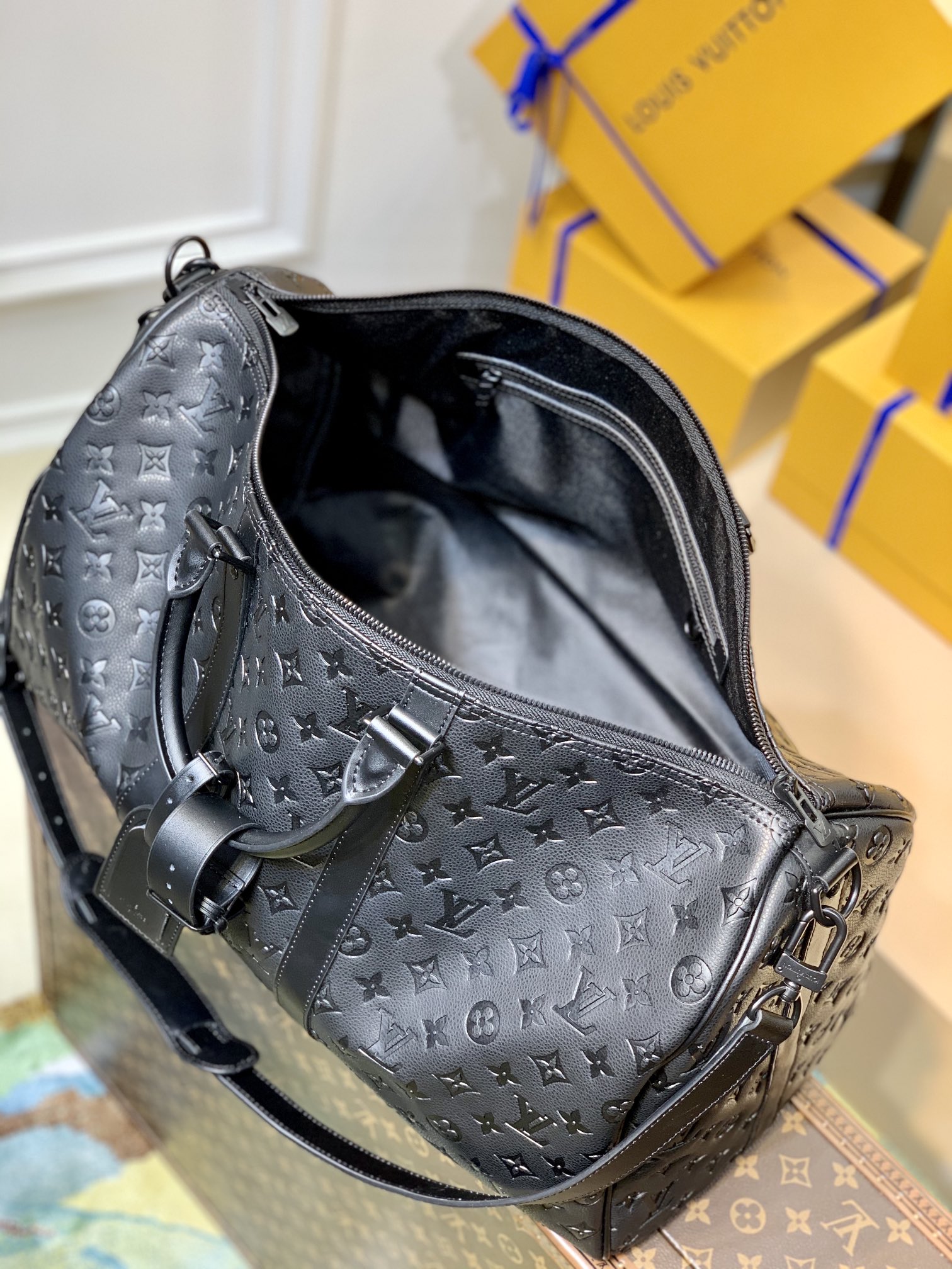 Bagsaaa L0vis Vvtt0n Keepall Monogram Black - 50 x 29 x 23 cm