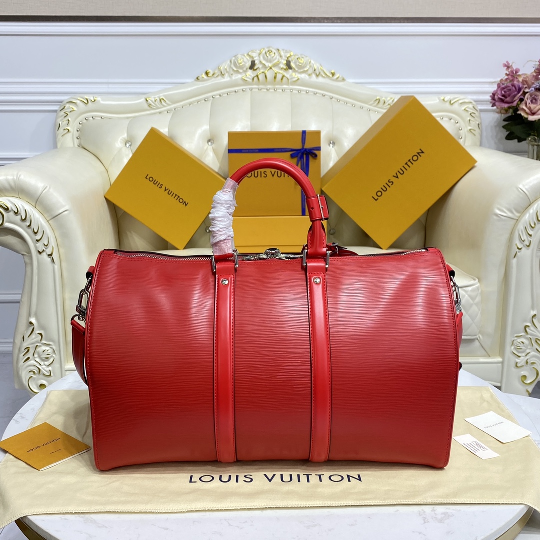 Bagsaaa L0vis Vvtt0n x Svp*me Keepall Bandouliere Red - 45*20*26cm