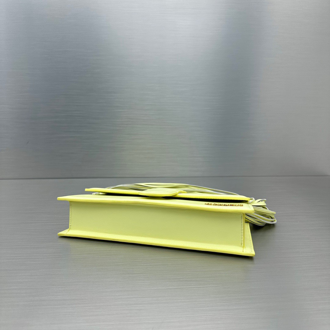 Bagsaaa Jacquemus Le Bambino long Ficiu shoulder yellow bag - 26x14cm