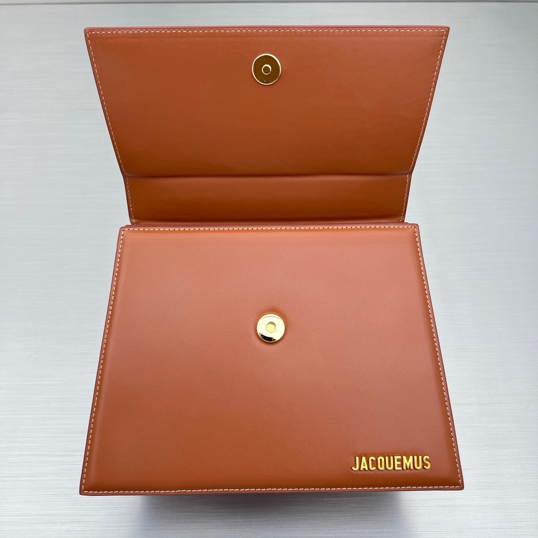 Bagsaaa Jacquemus Le Grand Chiquito Brown Leather - 22x18cm