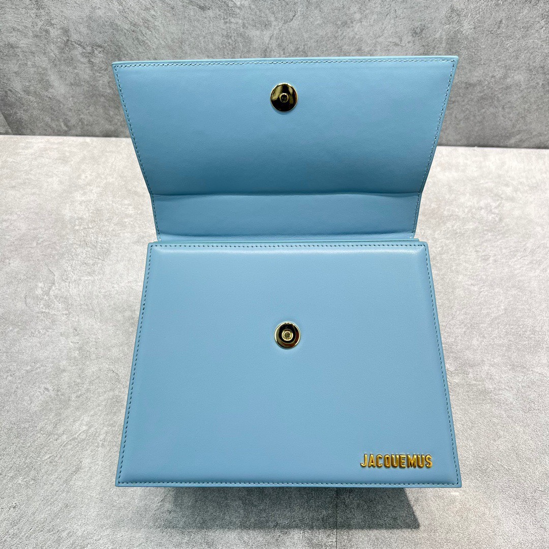 Bagsaaa Jacquemus Le Grand Chiquito Light Blue Leather - 22x18cm
