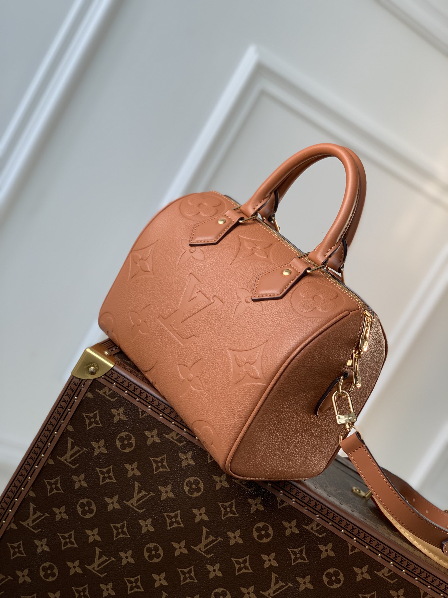 Bagsaaa L0vis Vvtt0n Speedy Bandoulière 25 Cognac - 25 x 19 x 15 cm