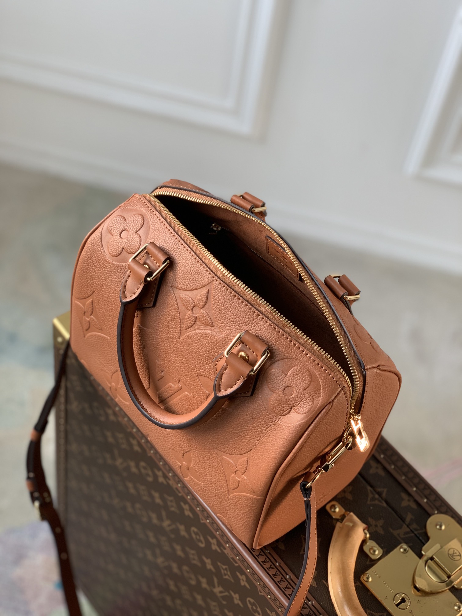 Bagsaaa L0vis Vvtt0n Speedy Bandoulière 25 Cognac - 25 x 19 x 15 cm