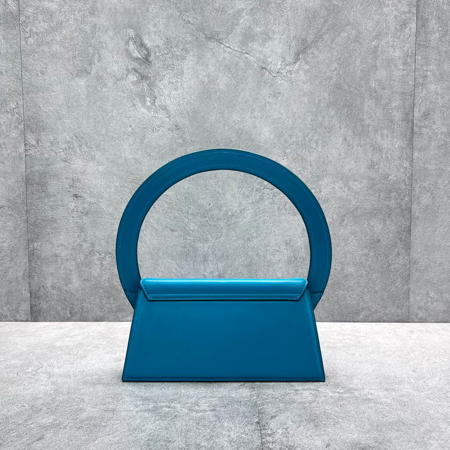 Bagsaaa Jacquemus Le Sac Rond Cirlce Bag Blue - 26 x 12.5 cm