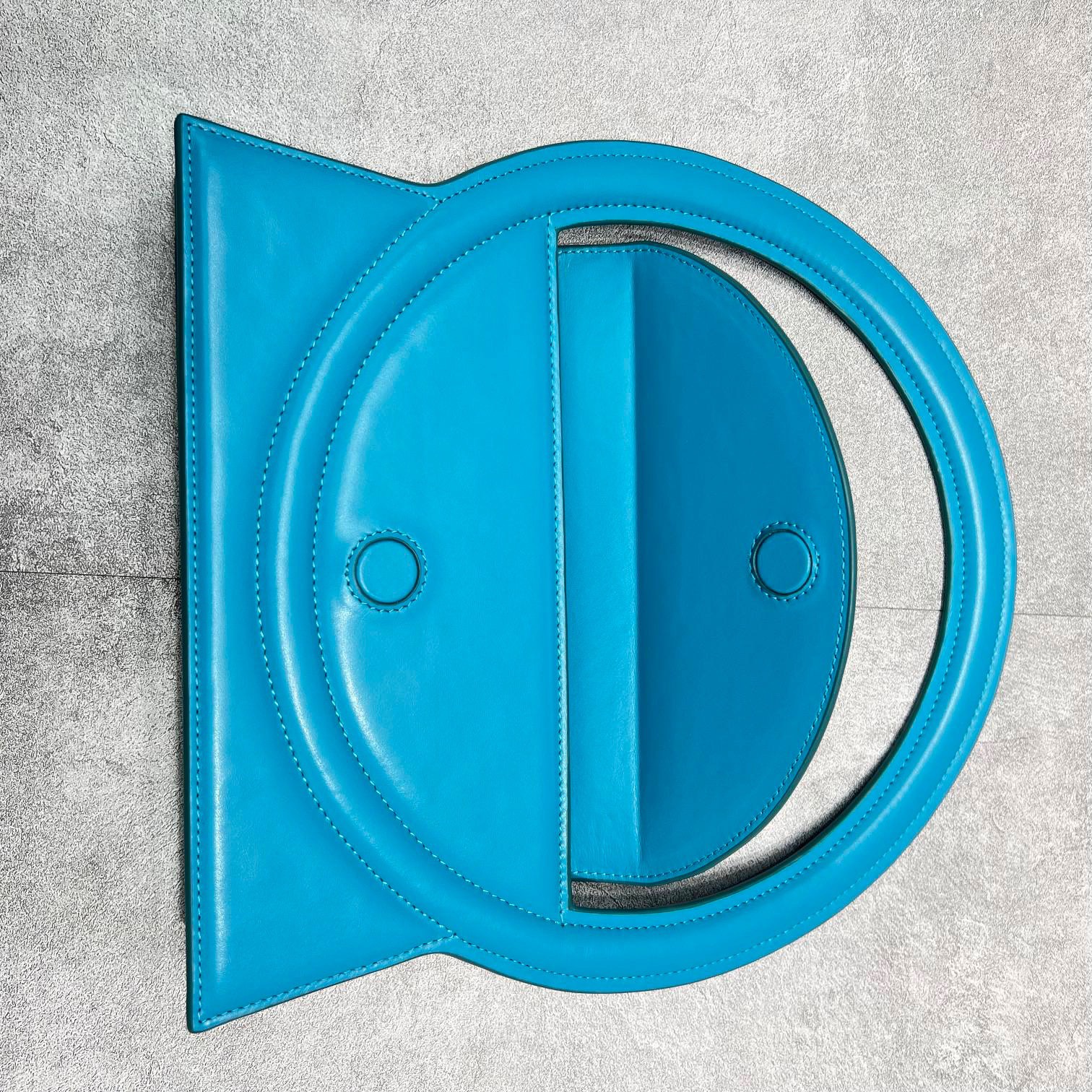 Bagsaaa Jacquemus Le Sac Rond Cirlce Bag Blue - 26 x 12.5 cm