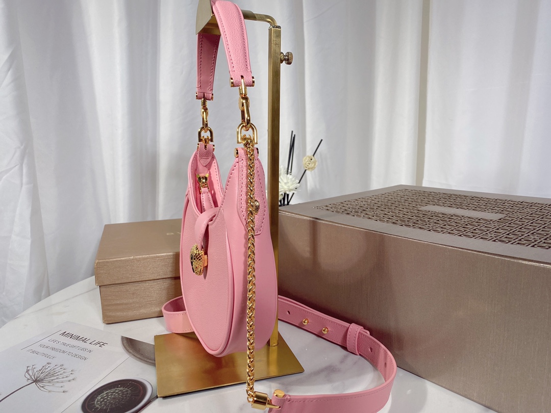 BAGSAAA Bv1g*ai SERPENTI ELLIPSE CROSSBODY PINK BAG - 19.5 x 20 x 4.5 cm