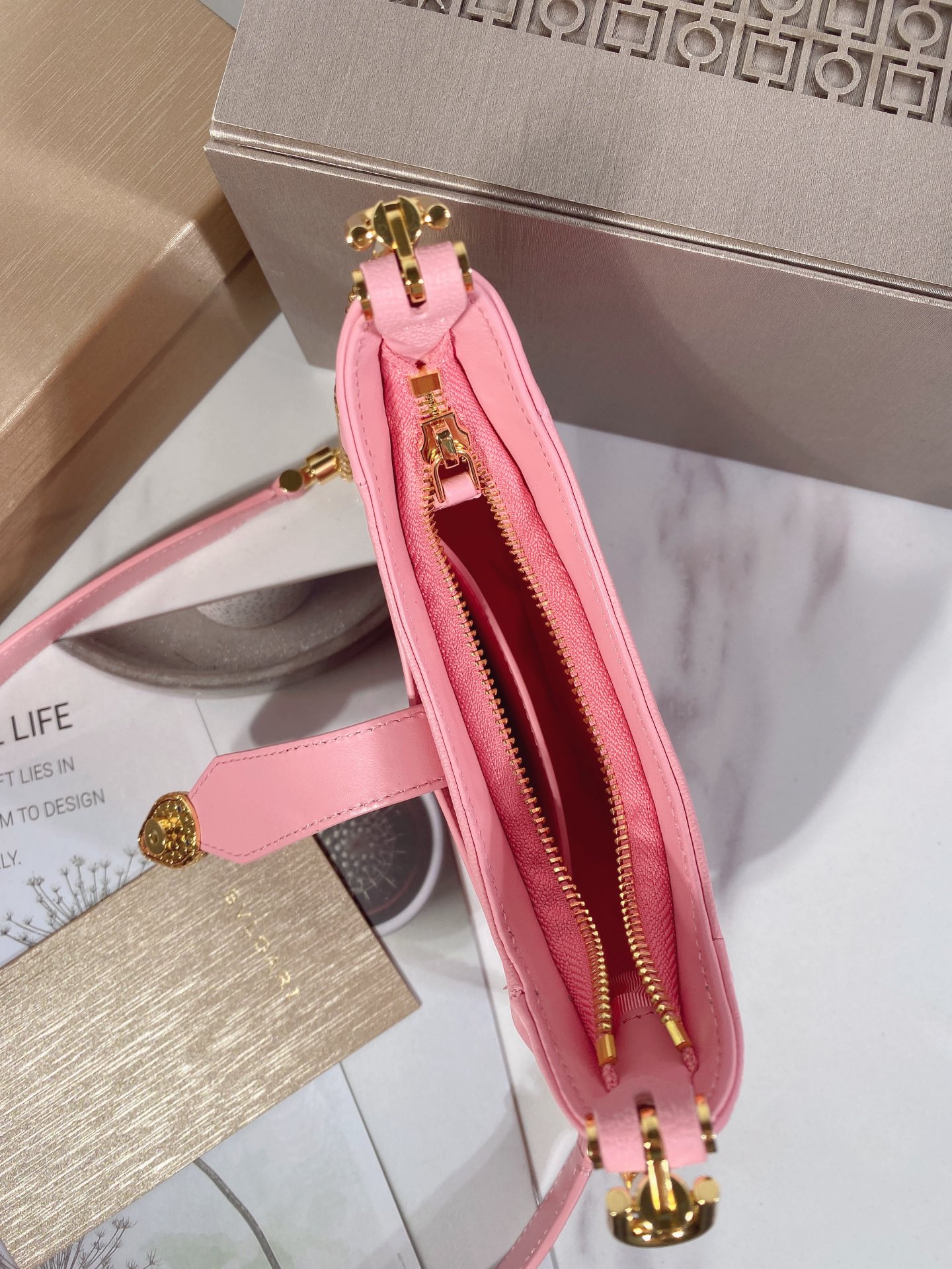 BAGSAAA Bv1g*ai SERPENTI ELLIPSE CROSSBODY PINK BAG - 19.5 x 20 x 4.5 cm
