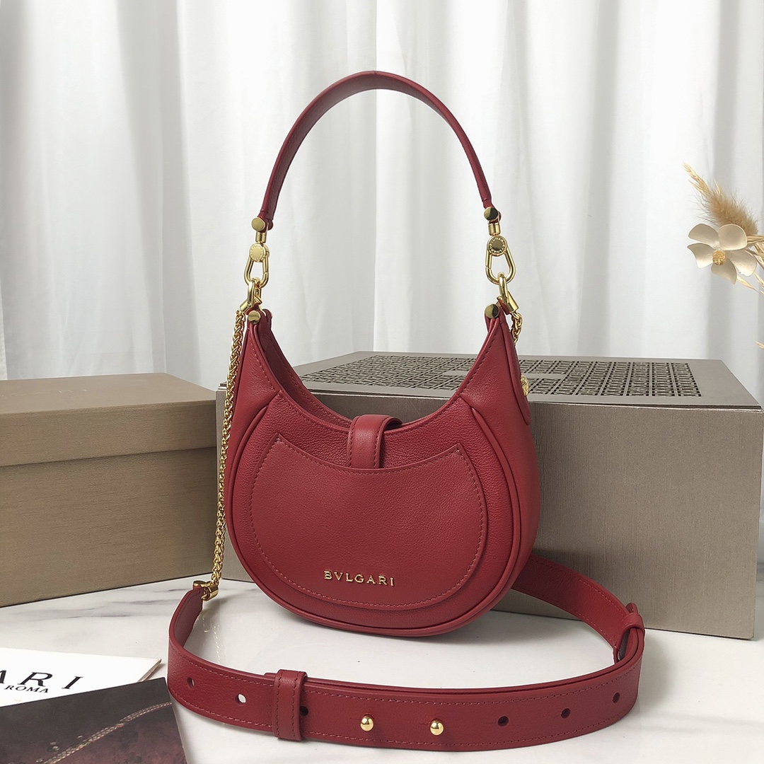 BAGSAAA Bv1g*ai SERPENTI ELLIPSE CROSSBODY RED BAG - 19.5 x 20 x 4.5 cm