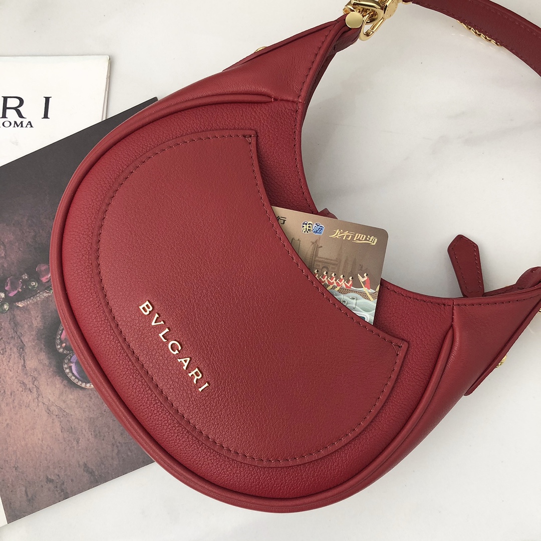 BAGSAAA Bv1g*ai SERPENTI ELLIPSE CROSSBODY RED BAG - 19.5 x 20 x 4.5 cm