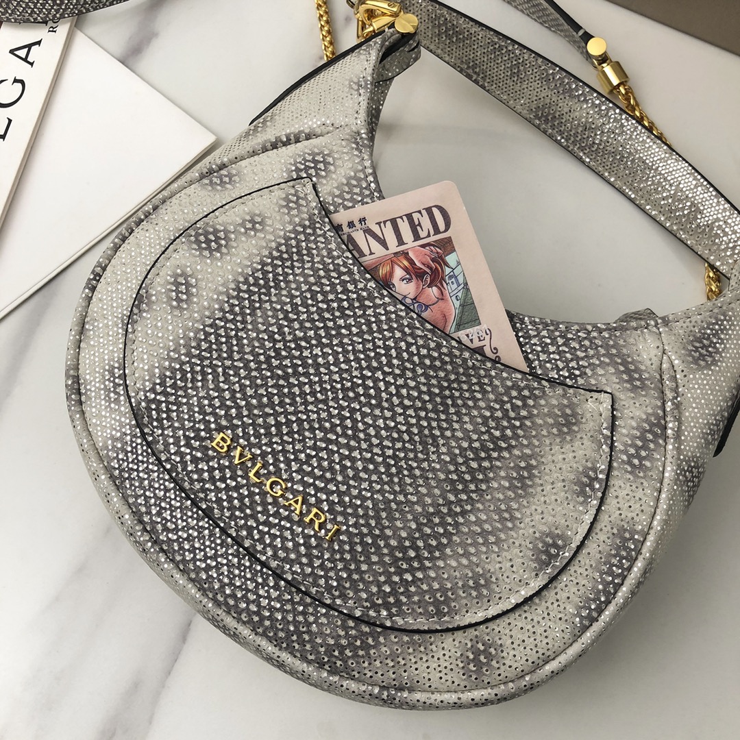 BAGSAAA Bv1g*ai SERPENTI ELLIPSE CROSSBODY SNEAK LEATHER BAG - 19.5 x 20 x 4.5 cm