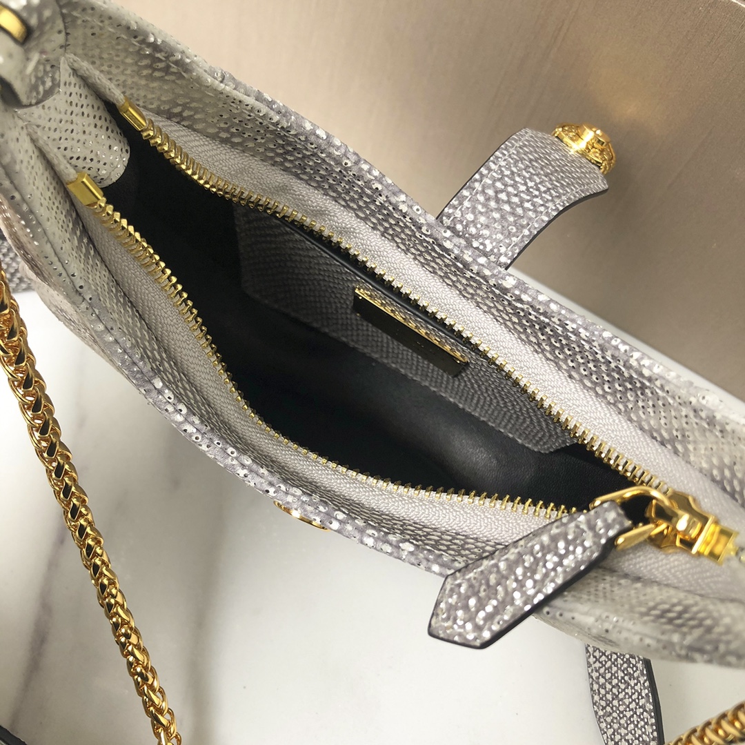 BAGSAAA Bv1g*ai SERPENTI ELLIPSE CROSSBODY SNEAK LEATHER BAG - 19.5 x 20 x 4.5 cm