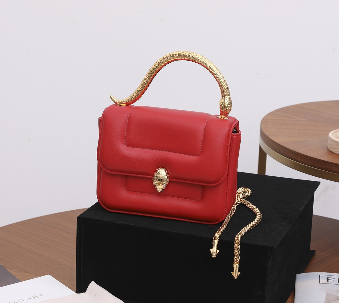 Bagsaaa Bv1g*ai x Mary Katrantzou Serpenti Red - 19.2 X 15 X 6cm